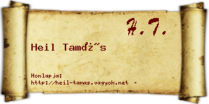 Heil Tamás névjegykártya